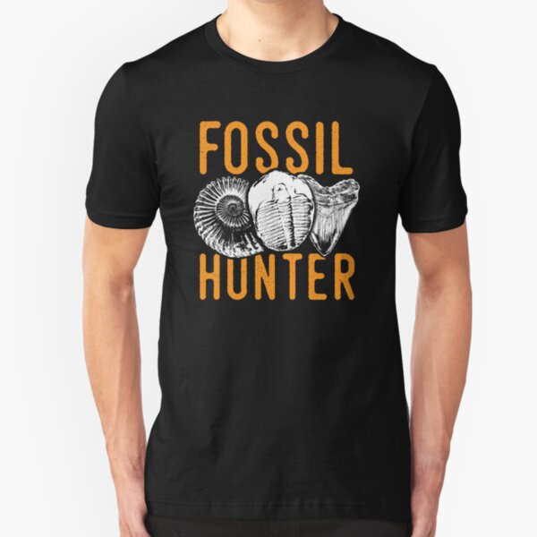 Fossil hunter tshirt - great for rockhounds & paleontologists Slim Fit T-Shirt