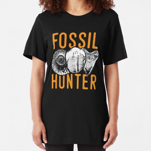 Fossil hunter tshirt - great for rockhounds & paleontologists Slim Fit T-Shirt