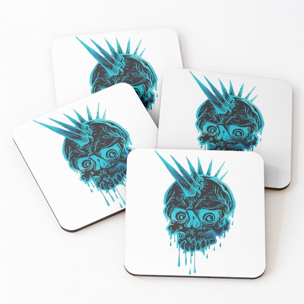 Item preview, Unusual Turquoise Punk Skull, Punk Skeleton designed and sold by Dven-Clothes.