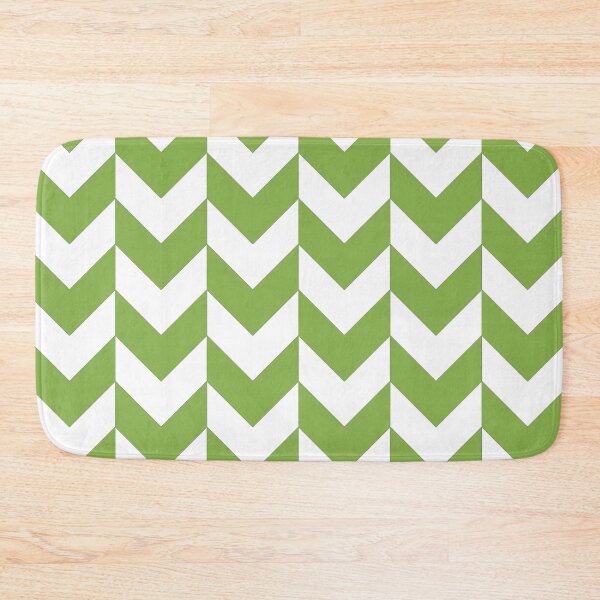 Item preview, WHITE  AND GREENERY CHEVRON ZIG ZAG  STRIPED ARROWS - BY OZCUSHIONSTOO designed and sold by ozcushionstoo.