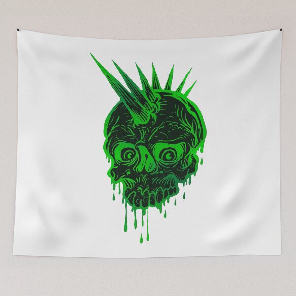 Item preview, Unusual Green Punk Skull, Punk Skeleton designed and sold by Dven-Clothes.