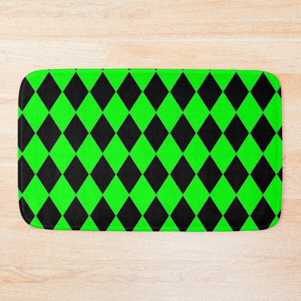 Item preview, GREEN AND BLACK HARLEQUIN PATTERN designed and sold by ozcushionstoo.