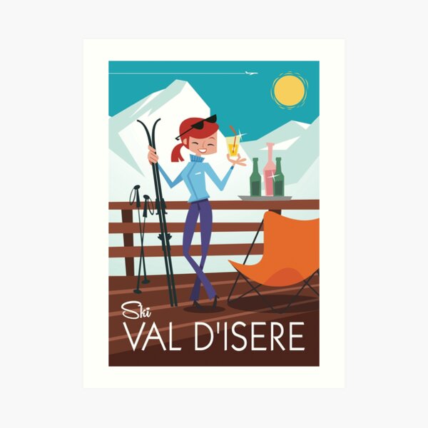 Ski Val D'isere poster Art Print
