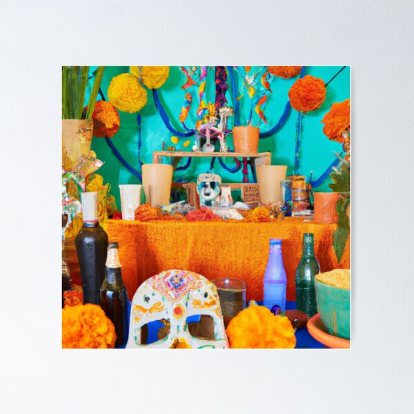 Day of the Dead Altar Poster