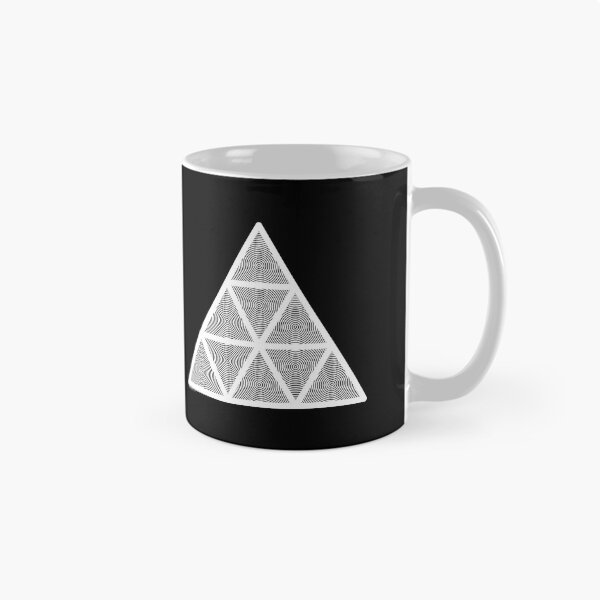 Item preview, circles inside various triangles illusion opt art black and white designed and sold by OptLuv.