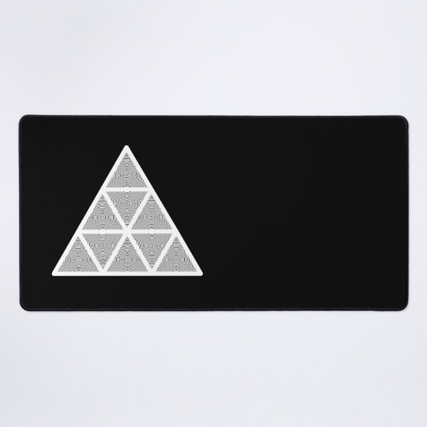 Item preview, circles inside various triangles illusion opt art black and white designed and sold by OptLuv.