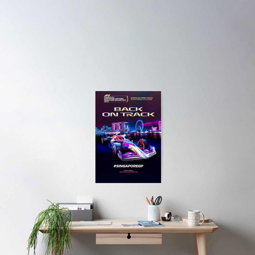 "F1 2022 Singapore Grand Prix Back on Track Promo Poster" Poster for
