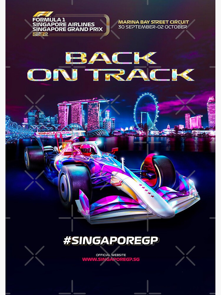 "F1 2022 Singapore Grand Prix Back on Track Promo Poster" Sticker for