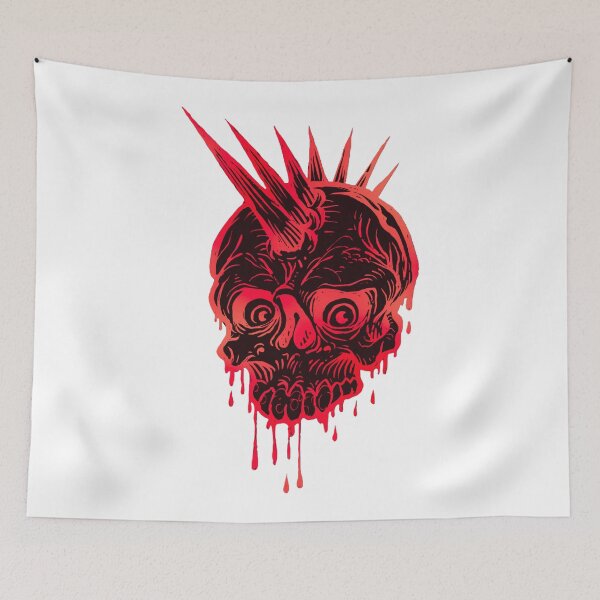 Item preview, Unusual Red Punk Skull, Punk Skeleton designed and sold by Dven-Clothes.