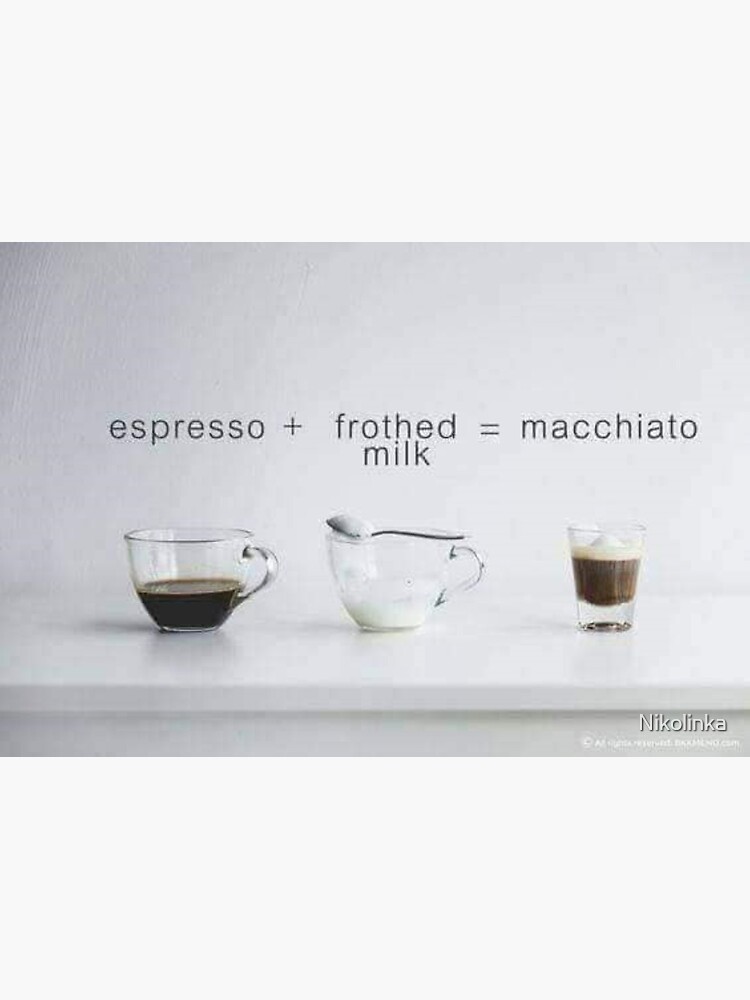 "Espresso macchiato " Poster for Sale by Nikolinka | Redbubble