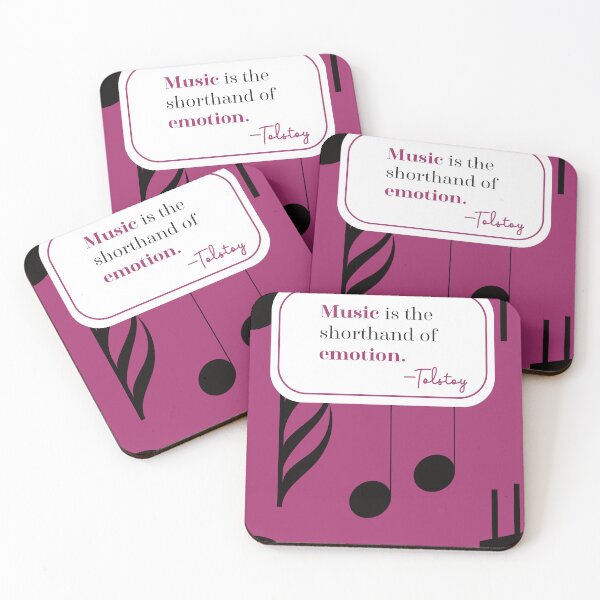 Item preview, Music is the shorthand of emotion. Camellia pink with music elements designed and sold by HalunaHappy.