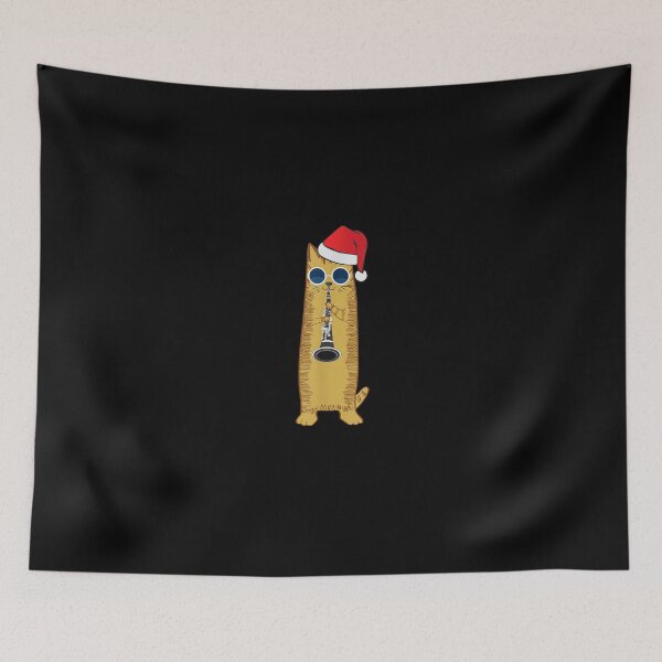 Item preview, Cool Hipster Cat Playing The Clarinet For Christmas T-Shirt designed and sold by BehringerIvo.