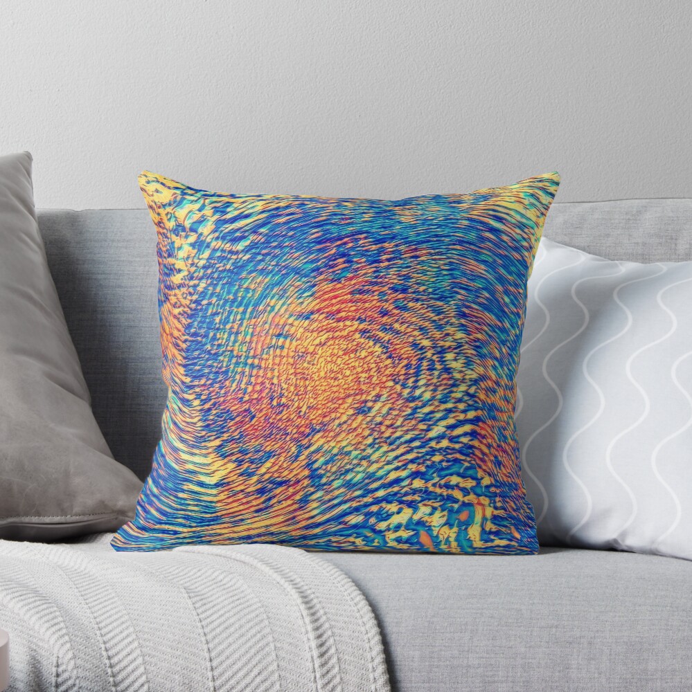 Abstract Wave Throw Pillow