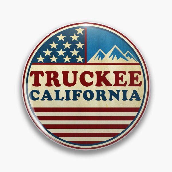 Item preview, Truckee California Skiing Mountains Stars And Stripes Ski CA designed and sold by Travel Time.