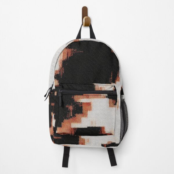 Item preview, Abstract Orange and Black Paint Splash Pattern Pixel Glitch Texture Contemporary Art Design designed and sold by speedrunner.