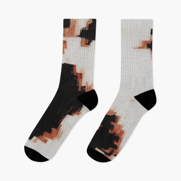 Item preview, Abstract Orange and Black Paint Splash Pattern Pixel Glitch Texture Contemporary Art Design designed and sold by speedrunner.