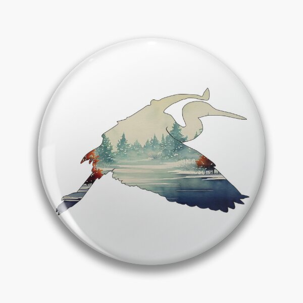 Item preview, Winter Waterway Heron designed and sold by damonasplace.