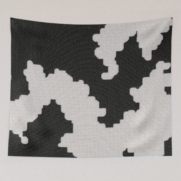 Item preview, Clouds Abstract Contemporary Paint Splash Pattern Pixel Art Black and White Glitch Texture designed and sold by speedrunner.