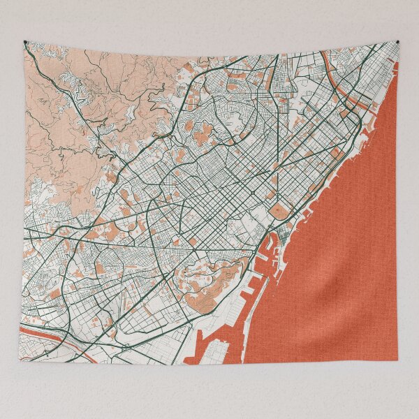 Item preview, Barcelona City Map of Spain - Bohemian designed and sold by deMAP.