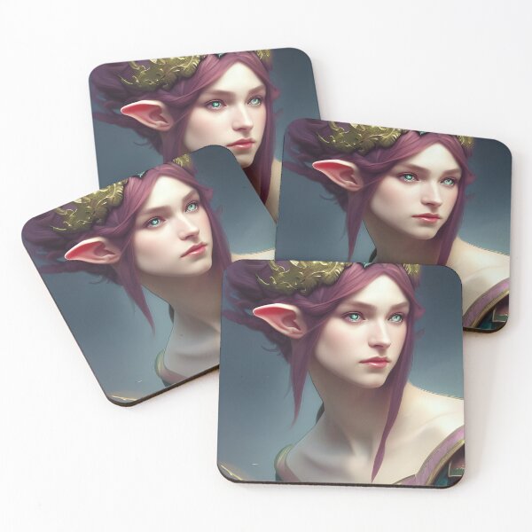 Item preview, Cute Fantasy Elf Princess Purple Hair Green Eyes designed and sold by Eliteijr.