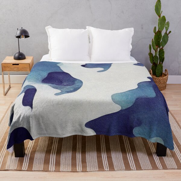 Item preview, Blue Pastel Abstract Paint Splash Swirl Pixel Glitch Texture Contemporary Art Pattern designed and sold by speedrunner.