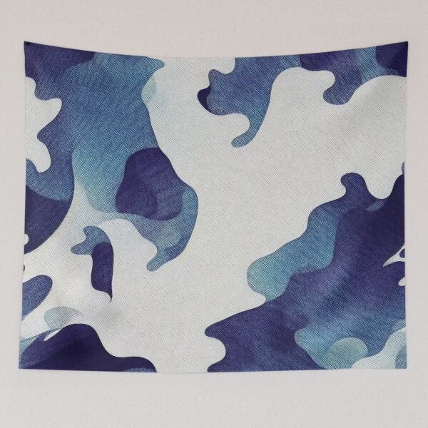 Item preview, Blue Pastel Abstract Paint Splash Swirl Pixel Glitch Texture Contemporary Art Pattern designed and sold by speedrunner.