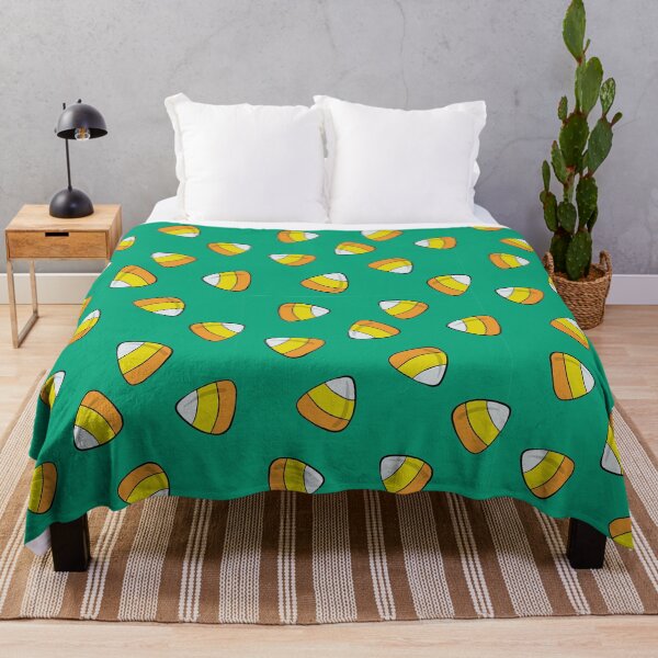 Item preview, Candy Corn Teal Background Pattern designed and sold by Claudia McBain.