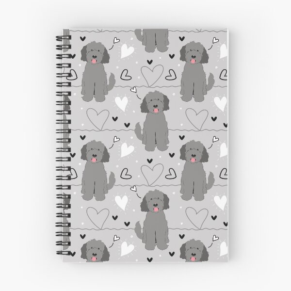 Item preview, LOVE Gray Grey Goldendoodle Dog designed and sold by Lulupainting.