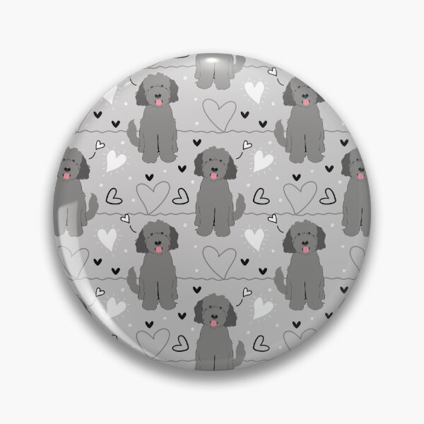 Item preview, LOVE Gray Grey Goldendoodle Dog designed and sold by Lulupainting.