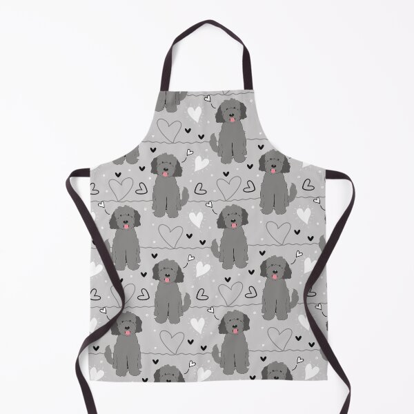 Item preview, LOVE Gray Grey Goldendoodle Dog designed and sold by Lulupainting.