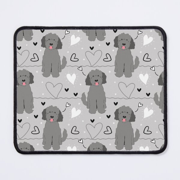 Item preview, LOVE Gray Grey Goldendoodle Dog designed and sold by Lulupainting.