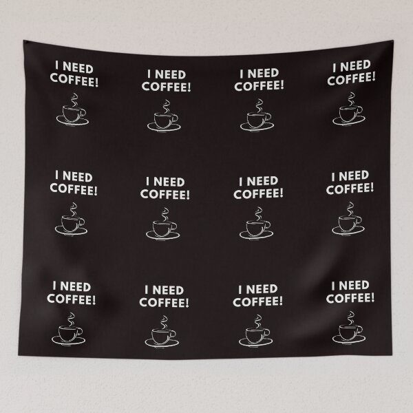Item preview, I Need Coffee!-White Text designed and sold by Trendi61.