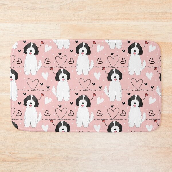 Item preview, LOVE Parti Black White Goldendoodle Dog designed and sold by Lulupainting.