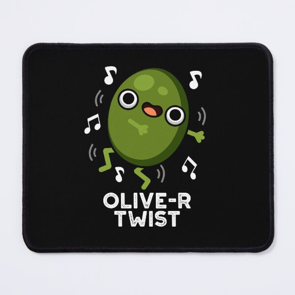 Item preview, Olive-r Twist Funny Fruit Olive Puns (Dark BG) designed and sold by punnybone.