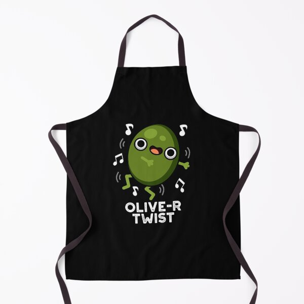 Item preview, Olive-r Twist Funny Fruit Olive Puns (Dark BG) designed and sold by punnybone.