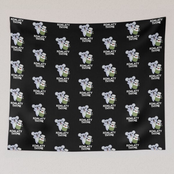 Item preview, Koala-ty Thyme Funny Koala Puns (Dark BG) designed and sold by punnybone.