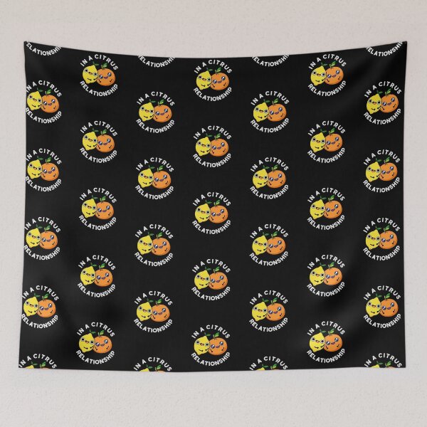 Item preview, In A Citrus Relationship Funny Fruit Puns (Dark BG) designed and sold by punnybone.