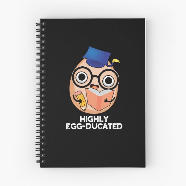 Item preview, Highly Egg-ducated Educated Funny Egg Puns (Dark BG) designed and sold by punnybone.