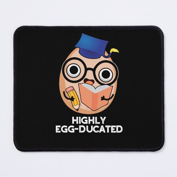 Item preview, Highly Egg-ducated Educated Funny Egg Puns (Dark BG) designed and sold by punnybone.