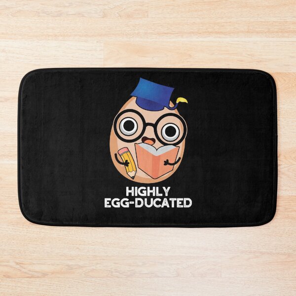 Item preview, Highly Egg-ducated Educated Funny Egg Puns (Dark BG) designed and sold by punnybone.
