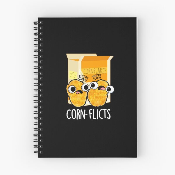 Item preview, Corn-flicts Funny Corn Flakes Pun (Dark BG) designed and sold by punnybone.