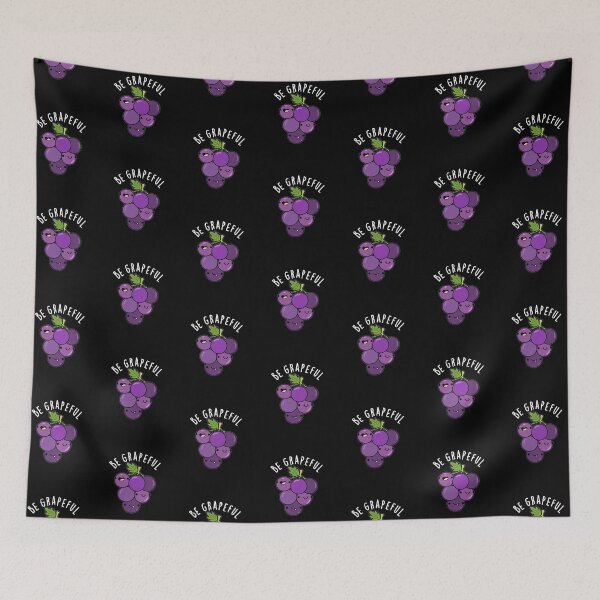 Item preview, Be Grapeful Grateful Funny Grape Puns (Dark BG) designed and sold by punnybone.
