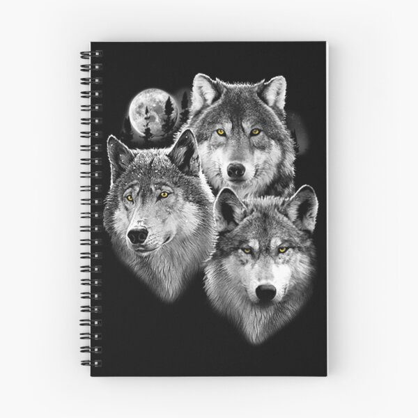 Item preview, Three Gray Wolves in Moonlight designed and sold by KA DESIGNS.