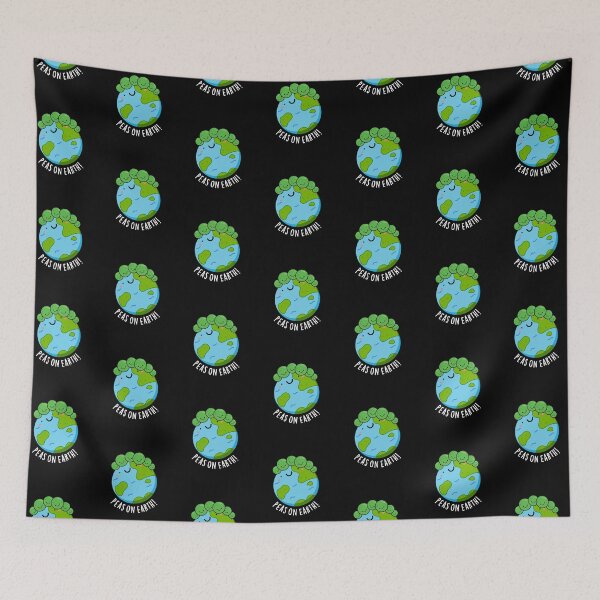 Item preview, Peas On Earth Funny Peace Puns  (Dark BG) designed and sold by punnybone.