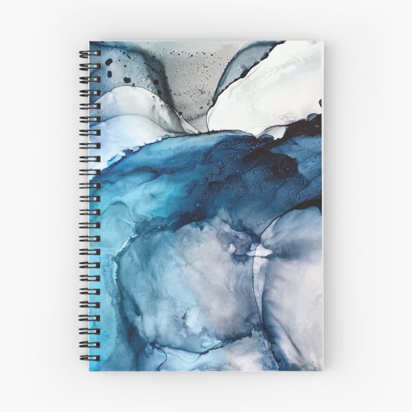 Item preview, White Sand Blue Sea - alcohol ink painting designed and sold by Elizabeth  Karlson.