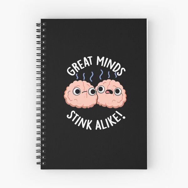 Item preview, Great Minds Stink Alike Funny Brain Puns (Dark BG) designed and sold by punnybone.
