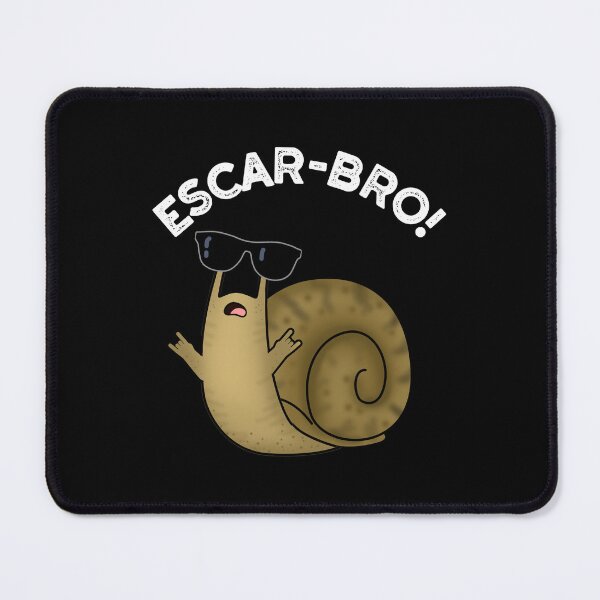 Item preview, Escar-bro Snail Funny Escargot Puns (Dark BG) designed and sold by punnybone.