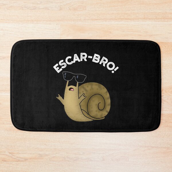 Item preview, Escar-bro Snail Funny Escargot Puns (Dark BG) designed and sold by punnybone.