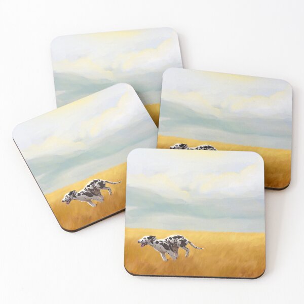 Item preview, Harlequin Great Dane Running in Field  designed and sold by Christa  Schwanke.