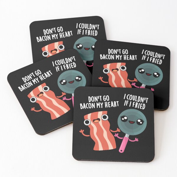 Item preview, Don't Go Bacon My Heart Funny Food Puns (Dark BG) designed and sold by punnybone.
